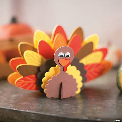 Foam Standing Turkey Craft Kits - 12 Pk